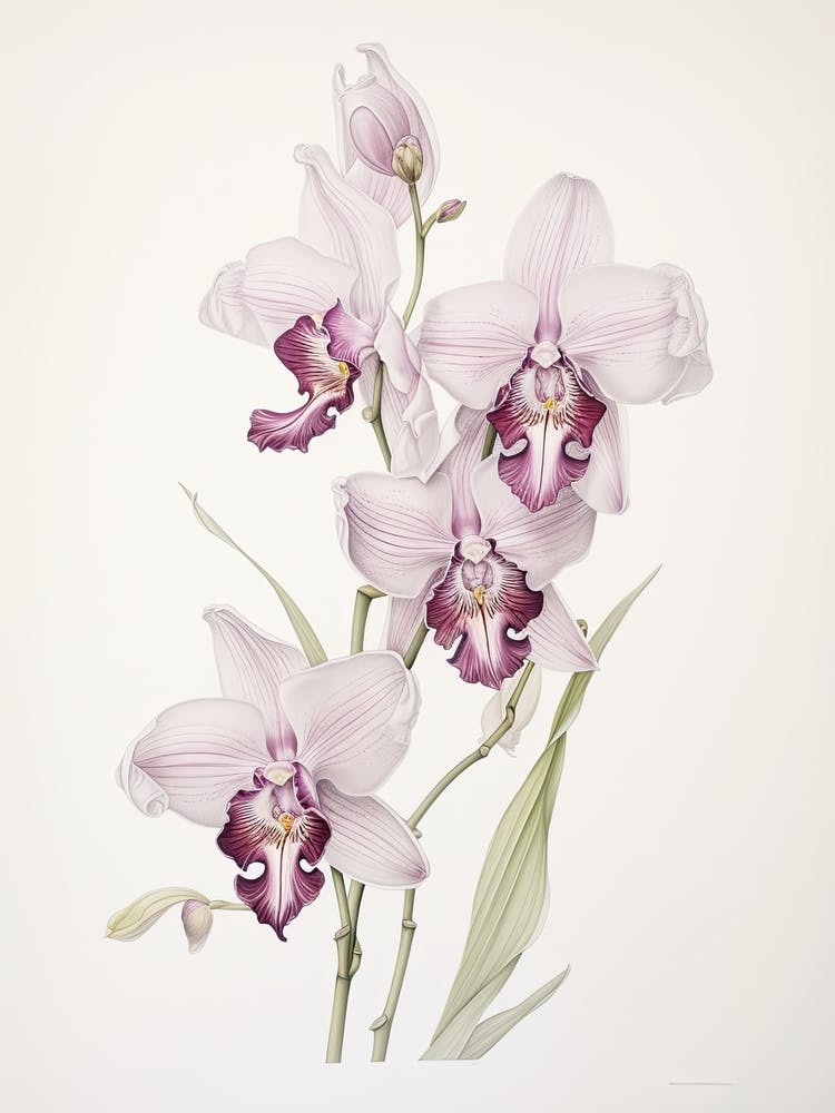 Orchideen Blume Vintage Botanisch 2
