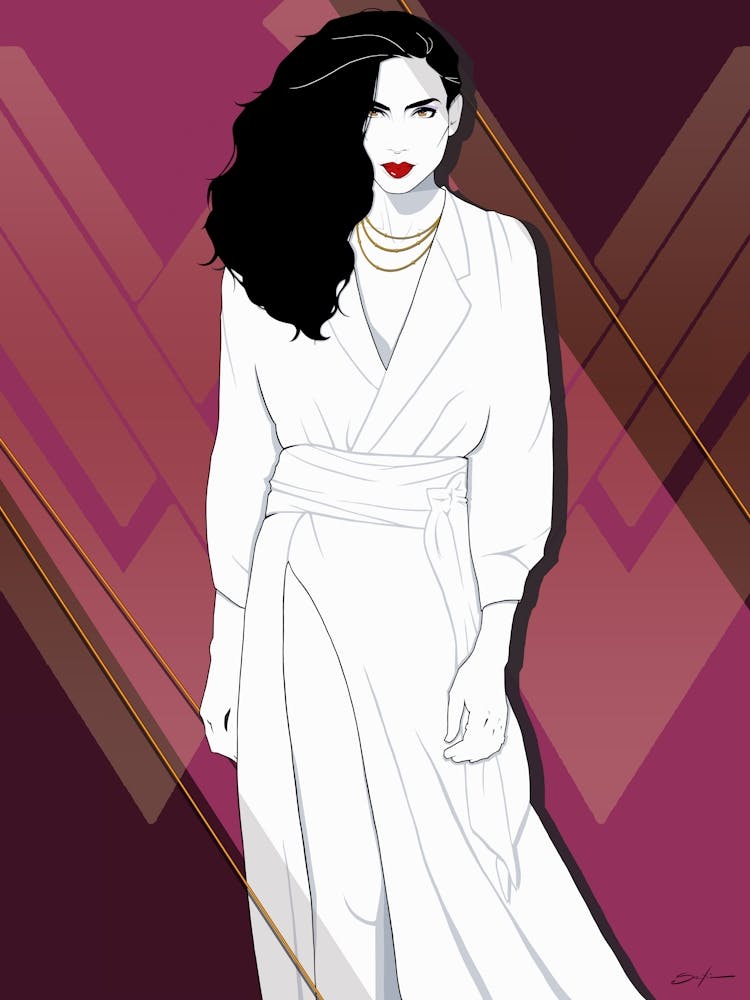 WW 1984 White Dress - Retro 80s Style