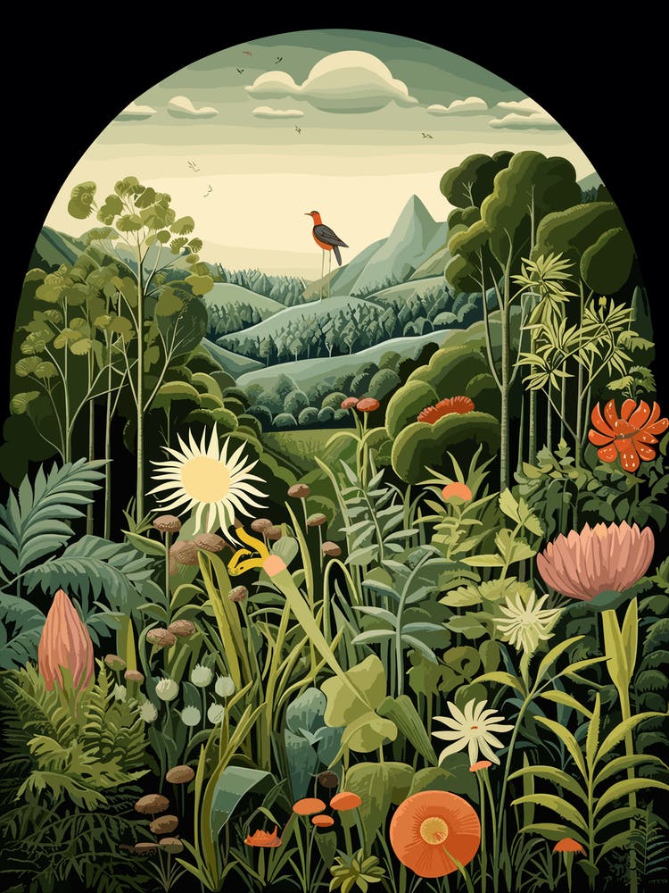 Giardino Botanico Alpino Di Pietra Corva Italy Henri Rousseau Style 3