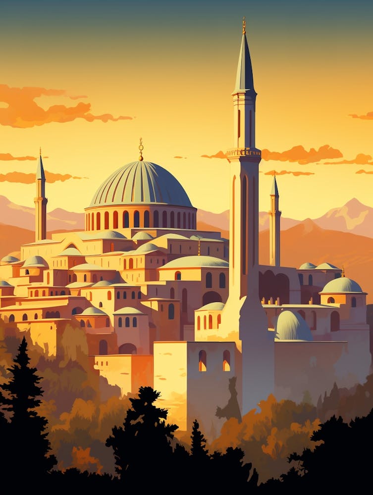 Hagia Sophia Ayasofy Modern Pixel Art 1