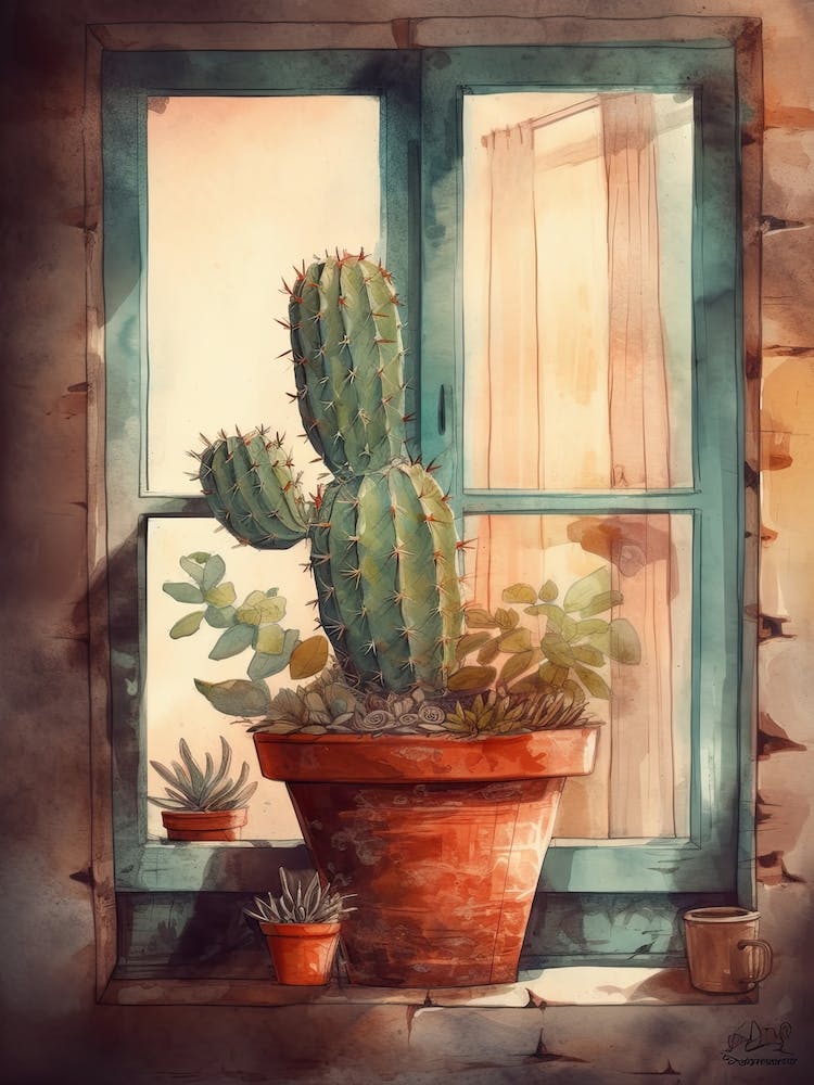 Kaktus Fenster 1
