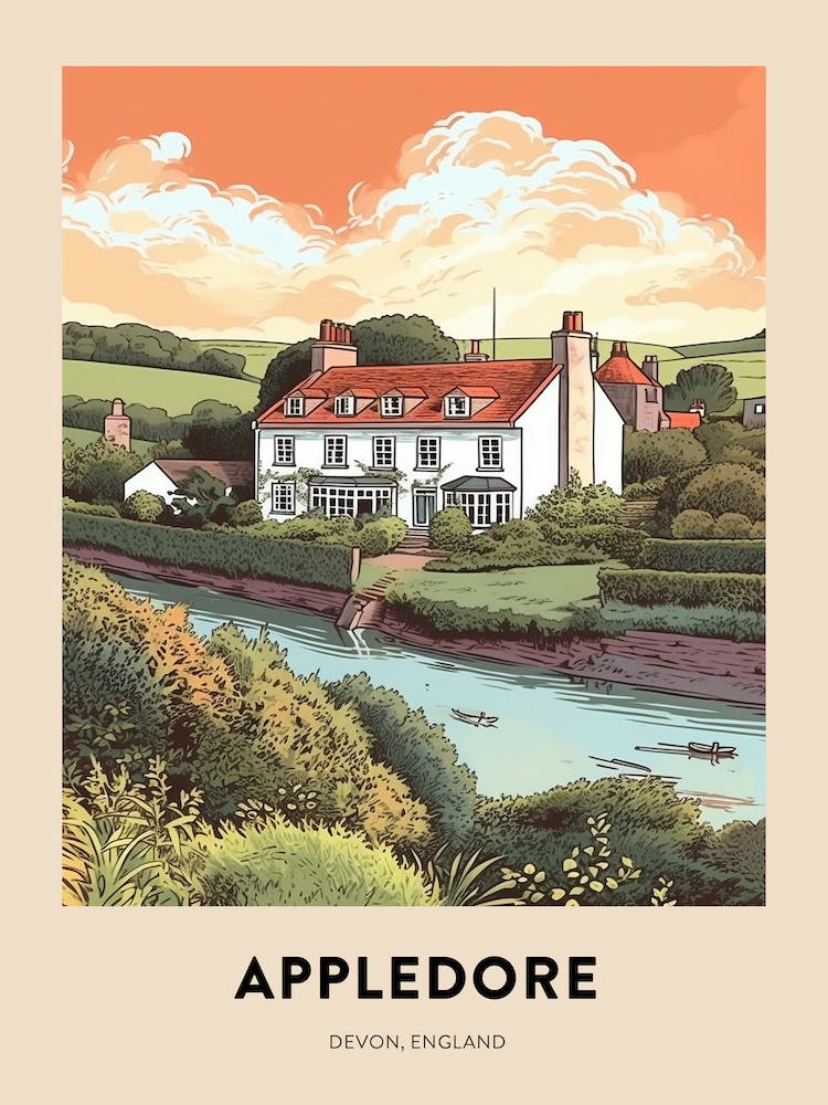 Devon Vintage Travel Poster Appledore 2