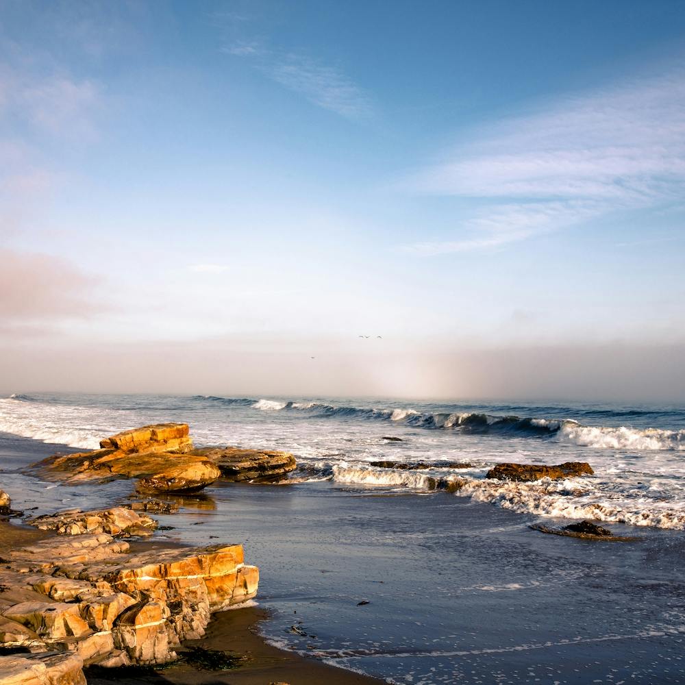 Cloudy Beach Day Square