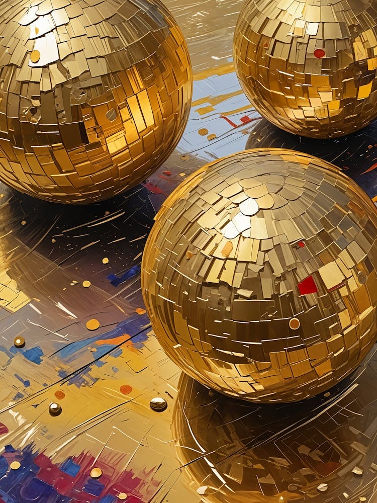 Goldene Discokugeln no1