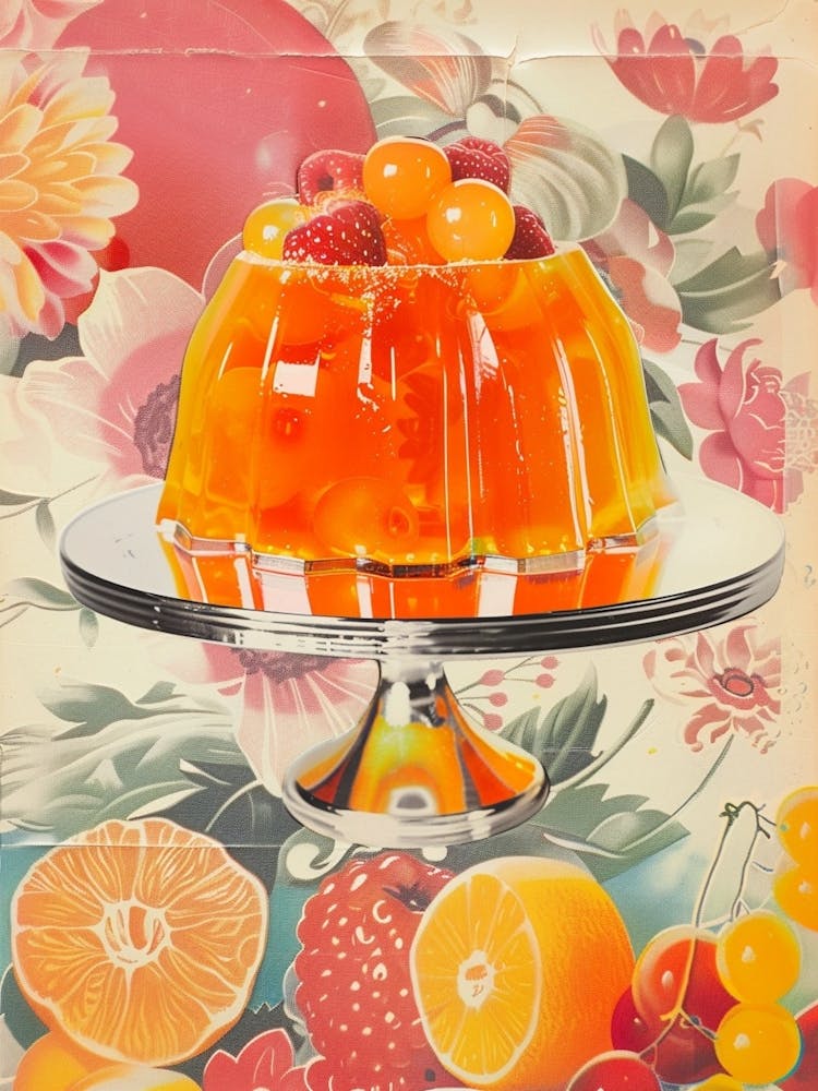 Orange Jelly Retro Collage 4