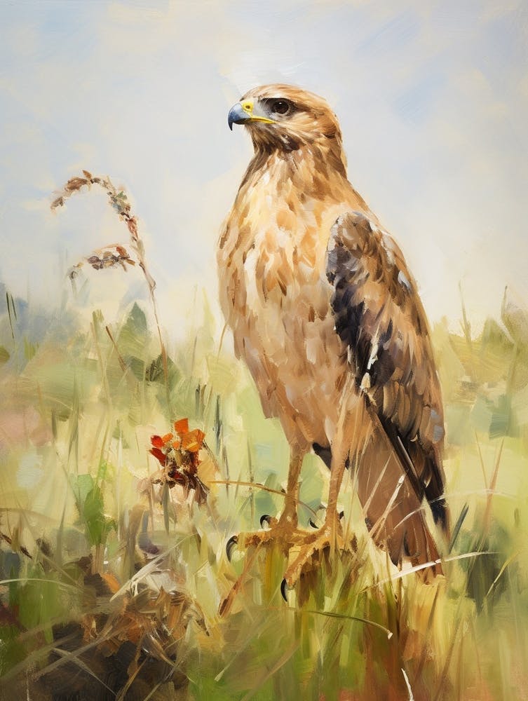 Peinture d'Oiseau Red Tailed Hawk 2