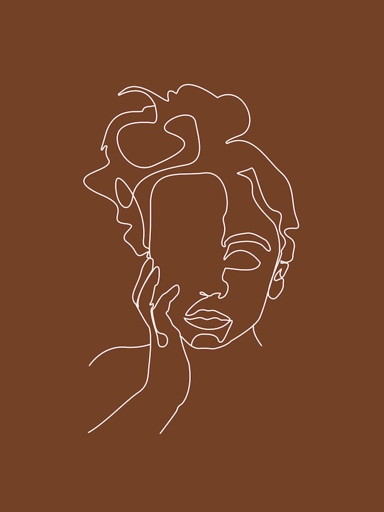 Riddles Minimal Line Portrait