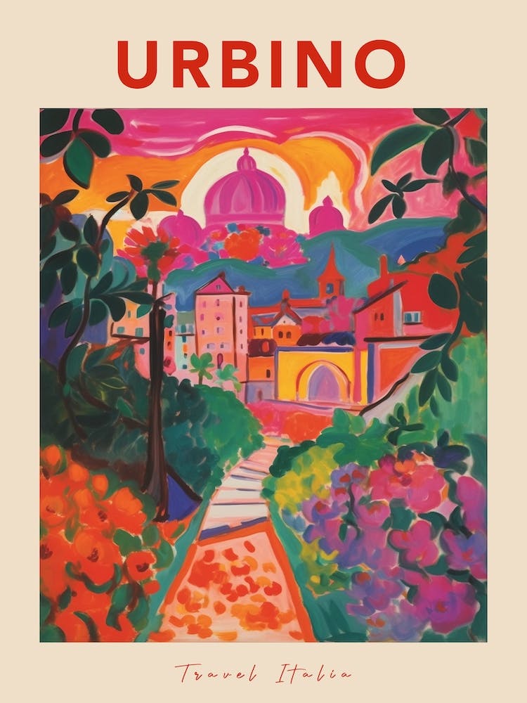 Urbino Italia Travel Poster