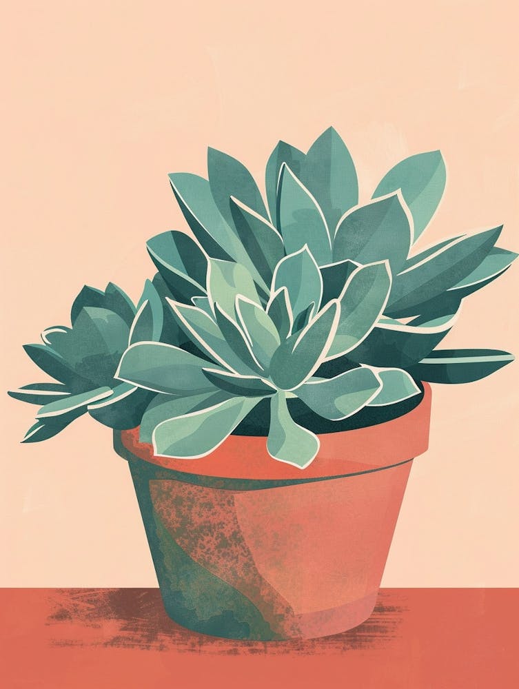 Succulents Plant Minimalist Illustration 5