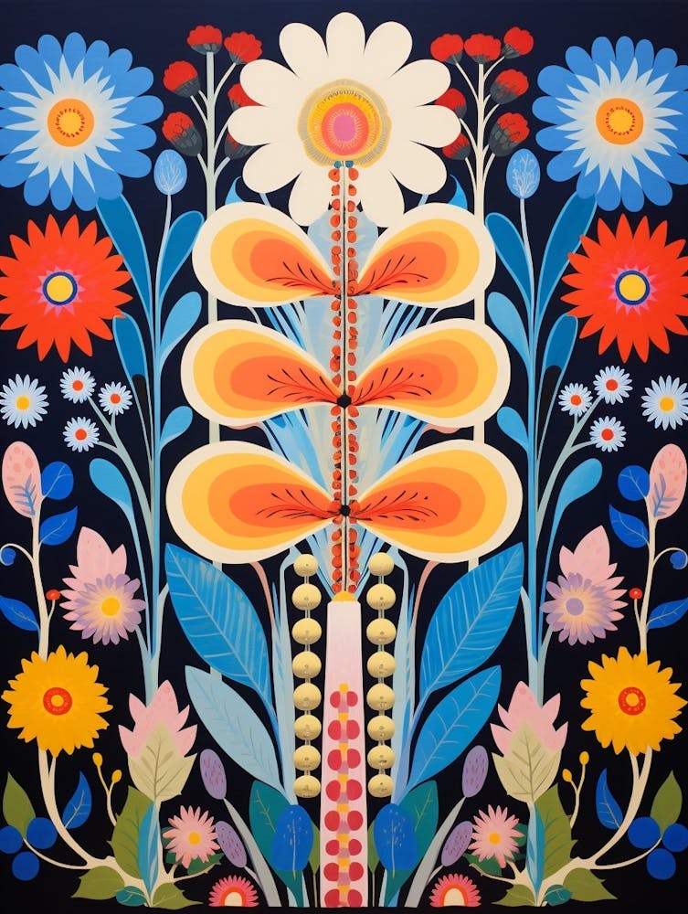 Flower Motif Painting Veronica Flower 1