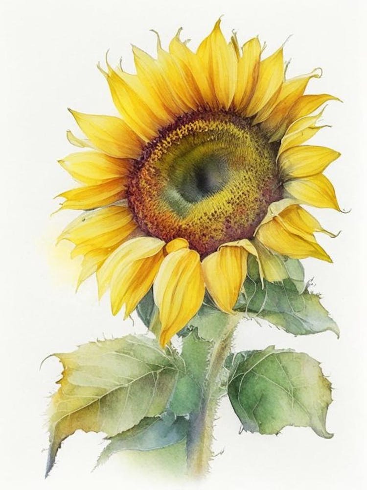 Sonnenblumen Wildblumen Aquarell 1