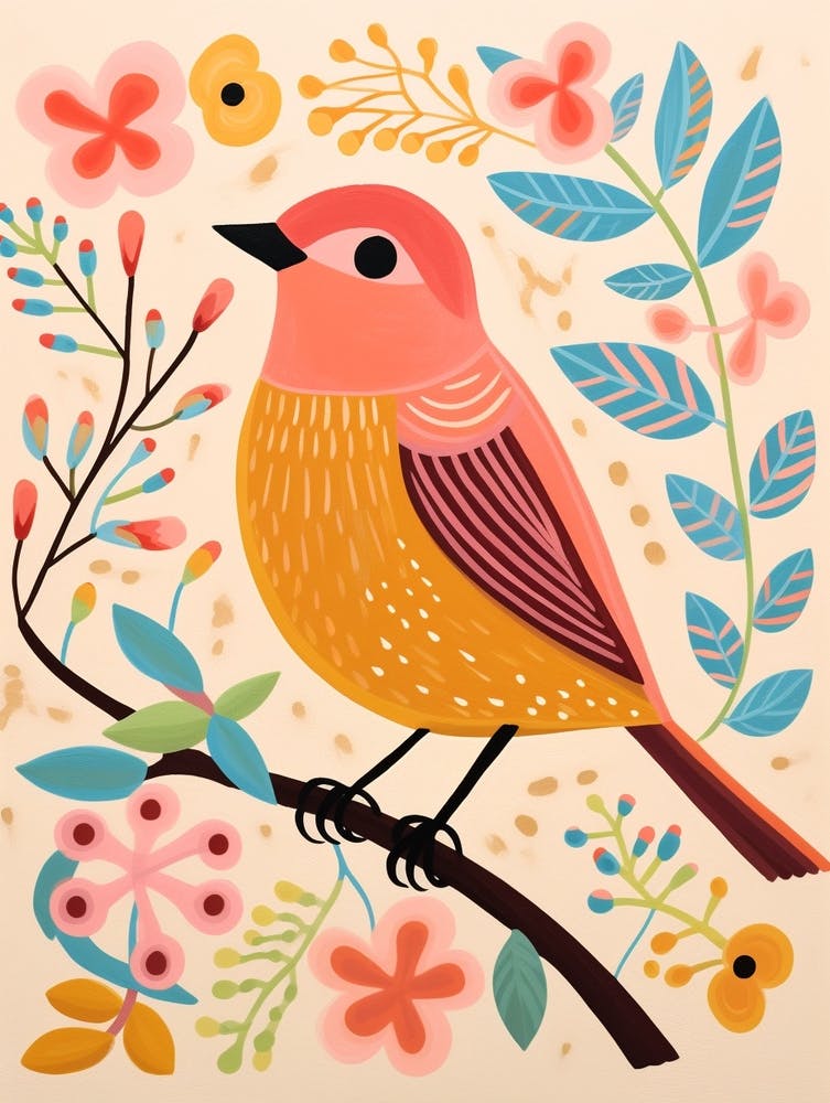 Pink Scandi Robin 1