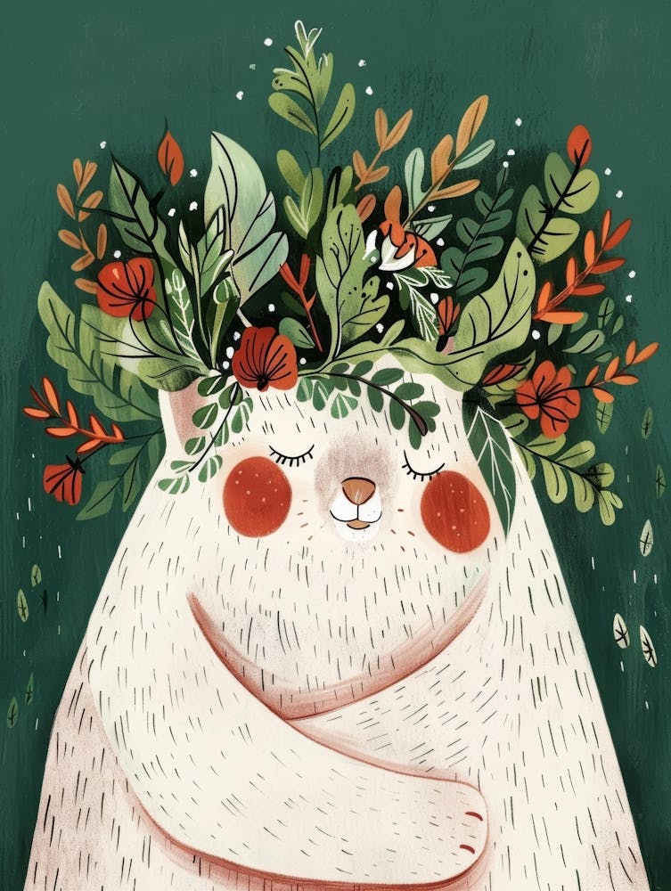 Teddy Bear With Flowers
