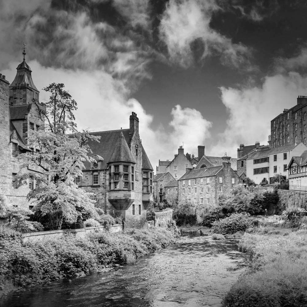 Scenic Dean Village In Edinburgh