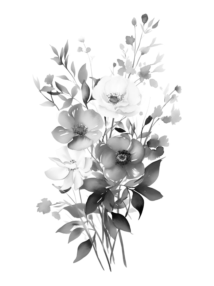 Black And White Flowers 47