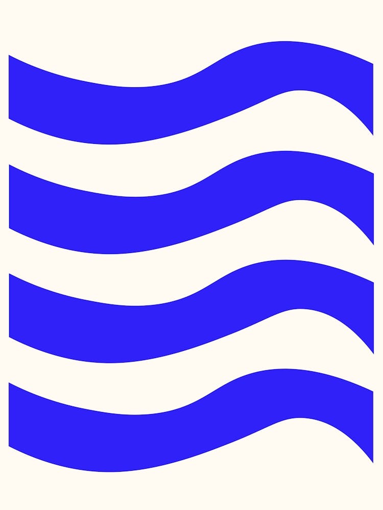Blue And White Waves 2
