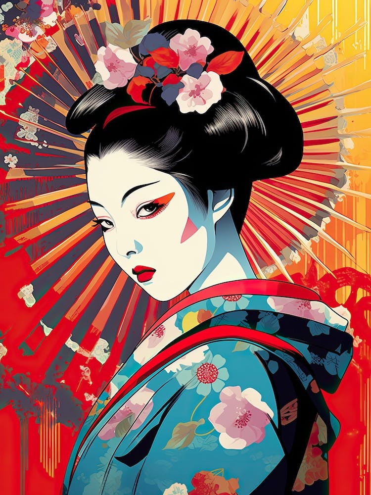 Geisha Pop Art Colours 2