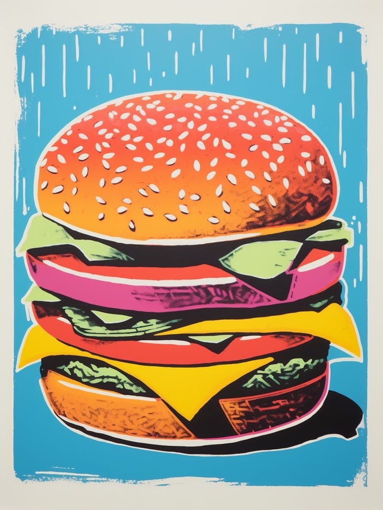 Retro Hamburger Colour Pop 4