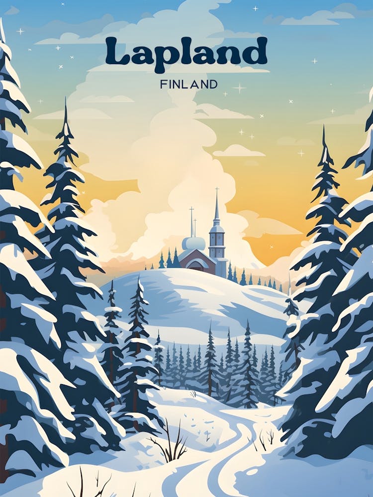 Lappland Finnland Winter Moderne Reisekunst