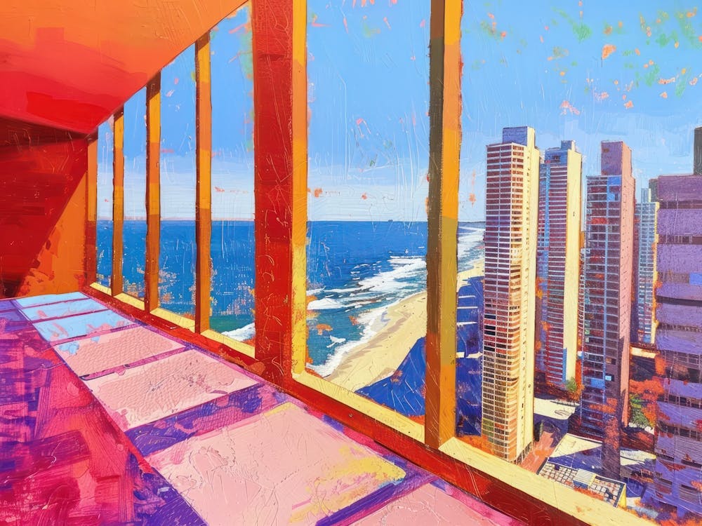 Gold Coast From The Window View Painting 1