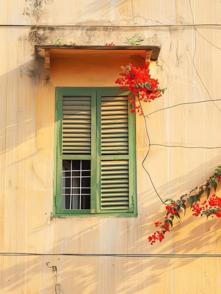 Window Of A House In Vietnam