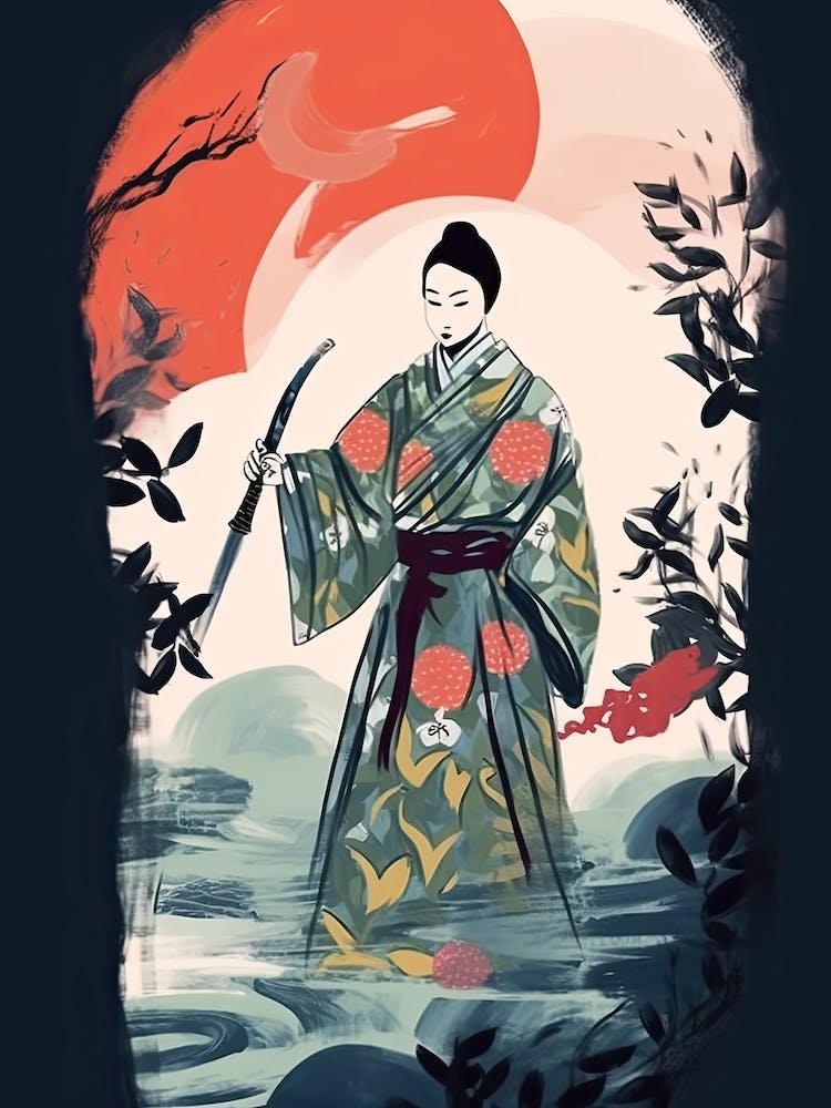 Female Samurai Onna Musha Illustration 17