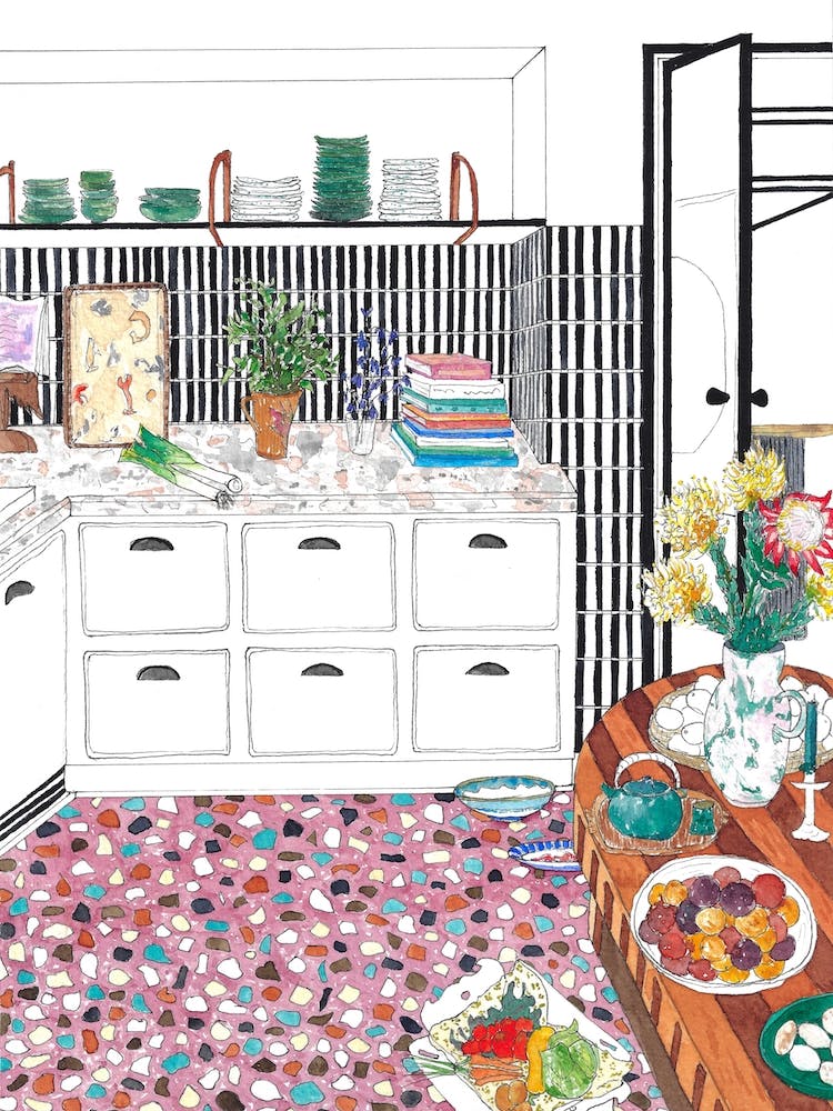 Creative Kitchen Pink & White