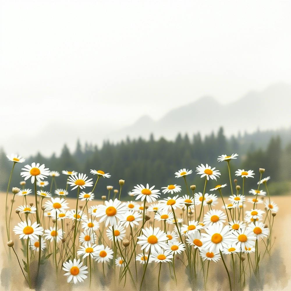 Watercolor Daisies