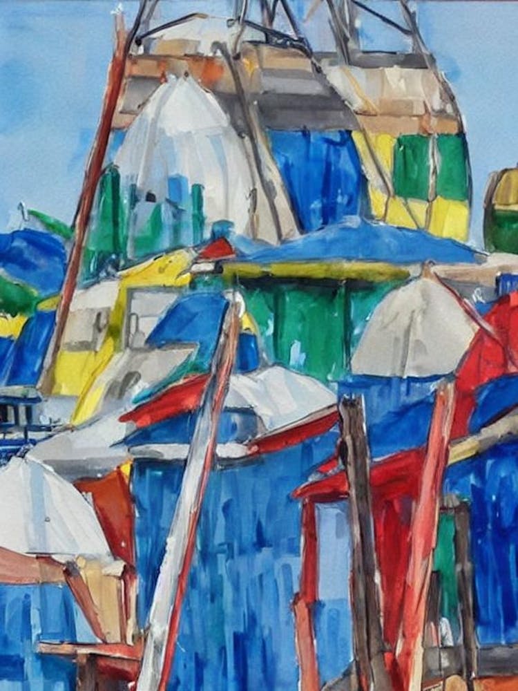 Port Of Kingston Jamaica Abstract Block 2 harbour