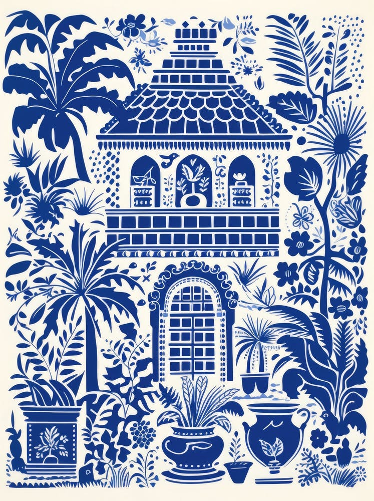 Blue And White Garden 1