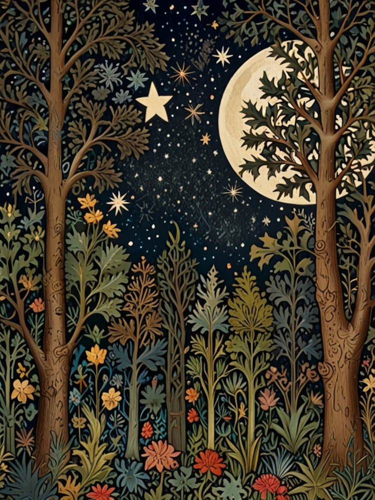 William Morris Moonlight In The Forest 203