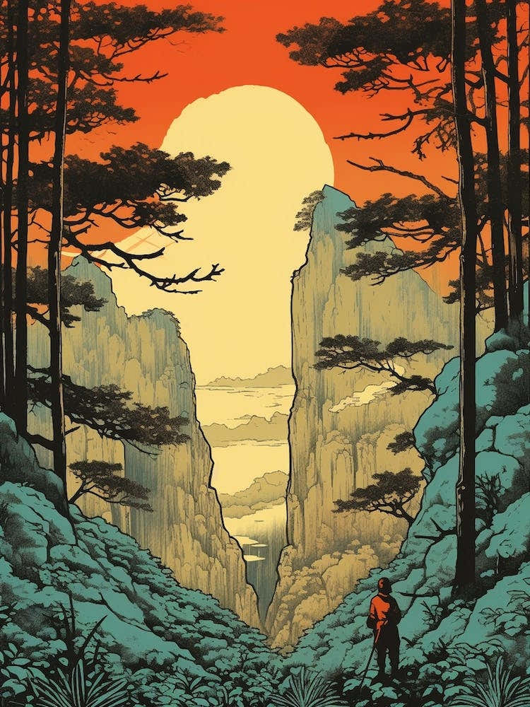 Yakushima Island, Japan Vintage Travel Art 4