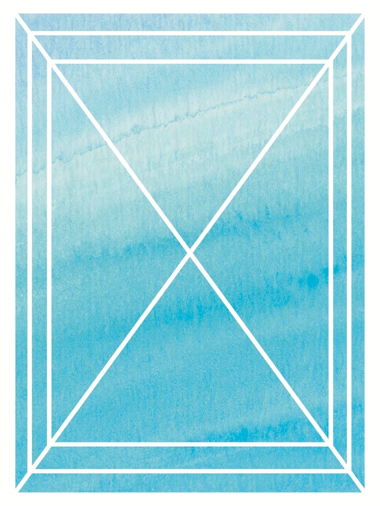 Turquoise Watercolour Grid