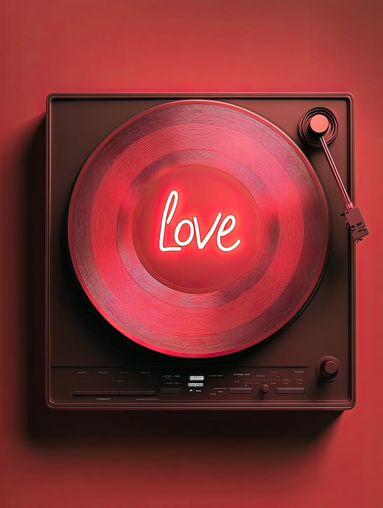 Turntable Of Love Vinyl Poster