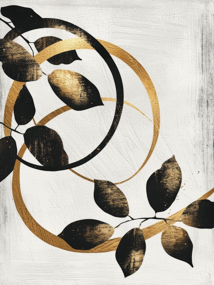 Gold Leaf Canvas Print 3