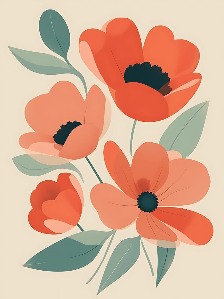 Golden Hour Bohemian Florals - Warm & Inviting Wall Art