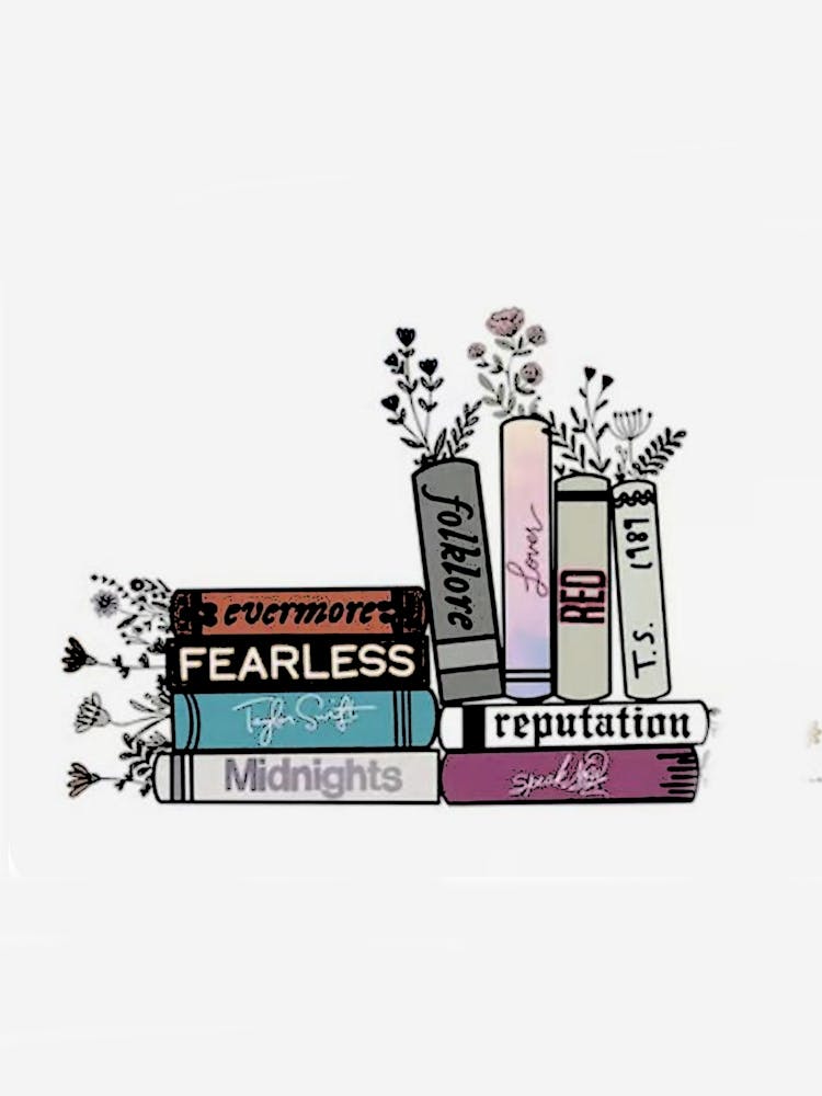 Books On A Shelf taylor swift album titles