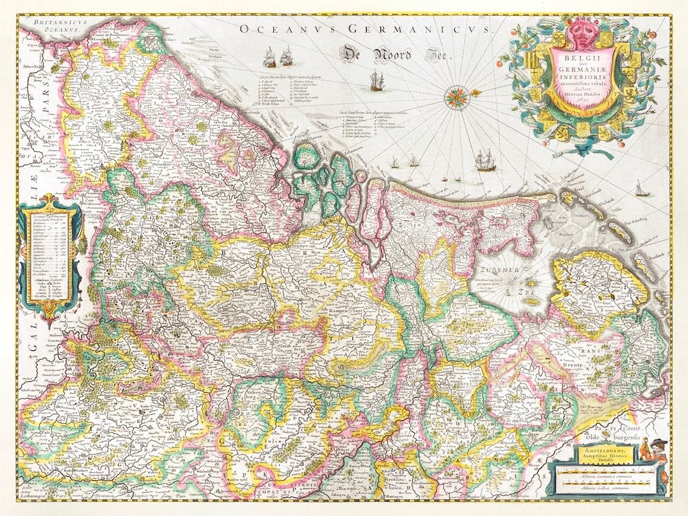 Kaart Van De Nederlanden (1631)