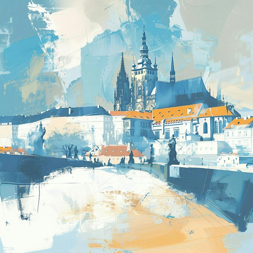 A Prague Castle Expressive Strokes Illustration 1720468544 3