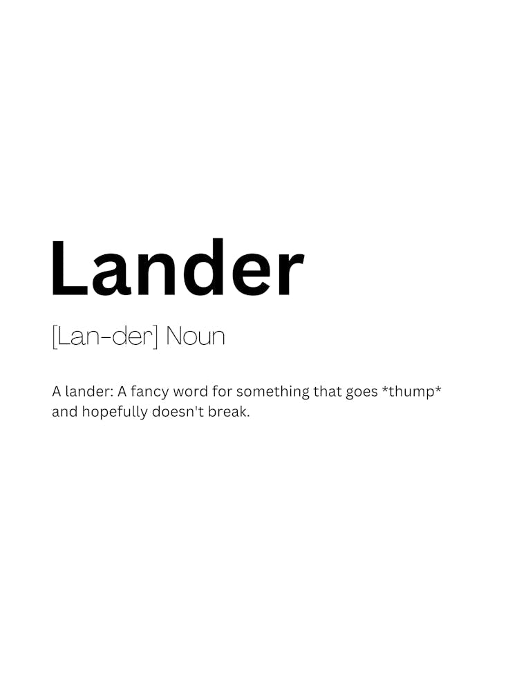 Lander Definition Meaning