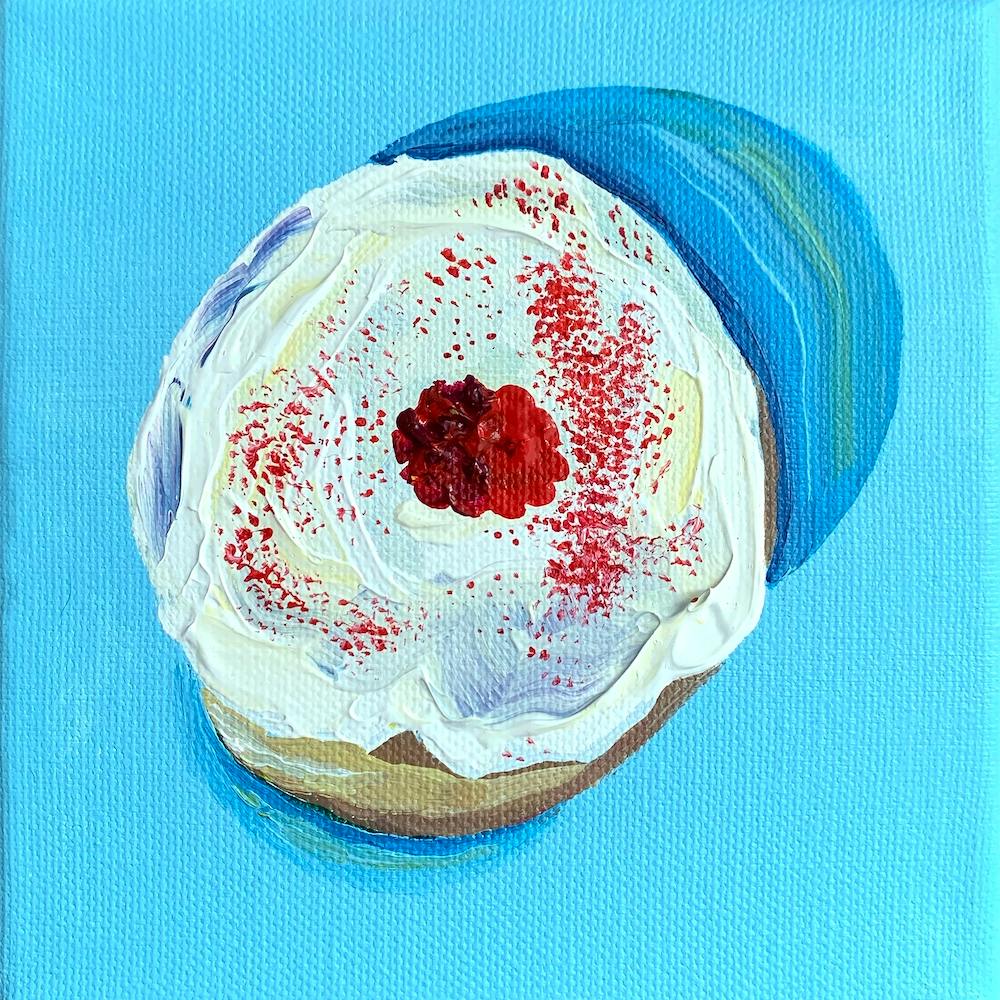 Raspberry Donut Square