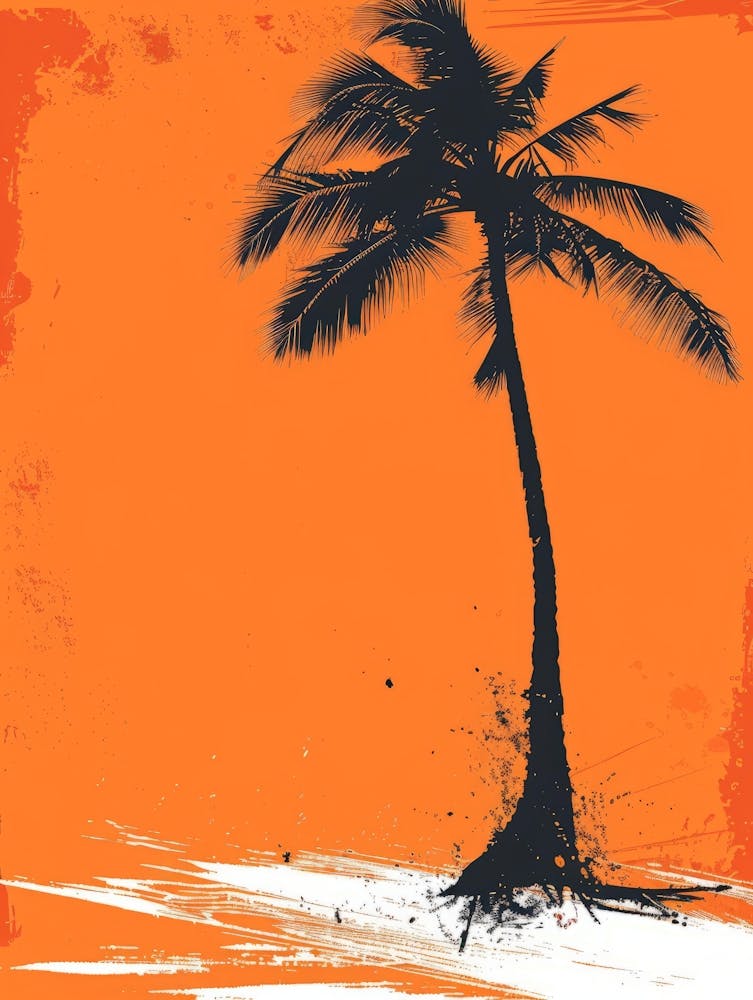 Palm Tree On The Beach 1