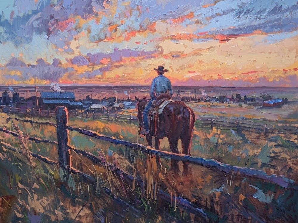 Western Sunset Landscapes Dodge City Kansas 1