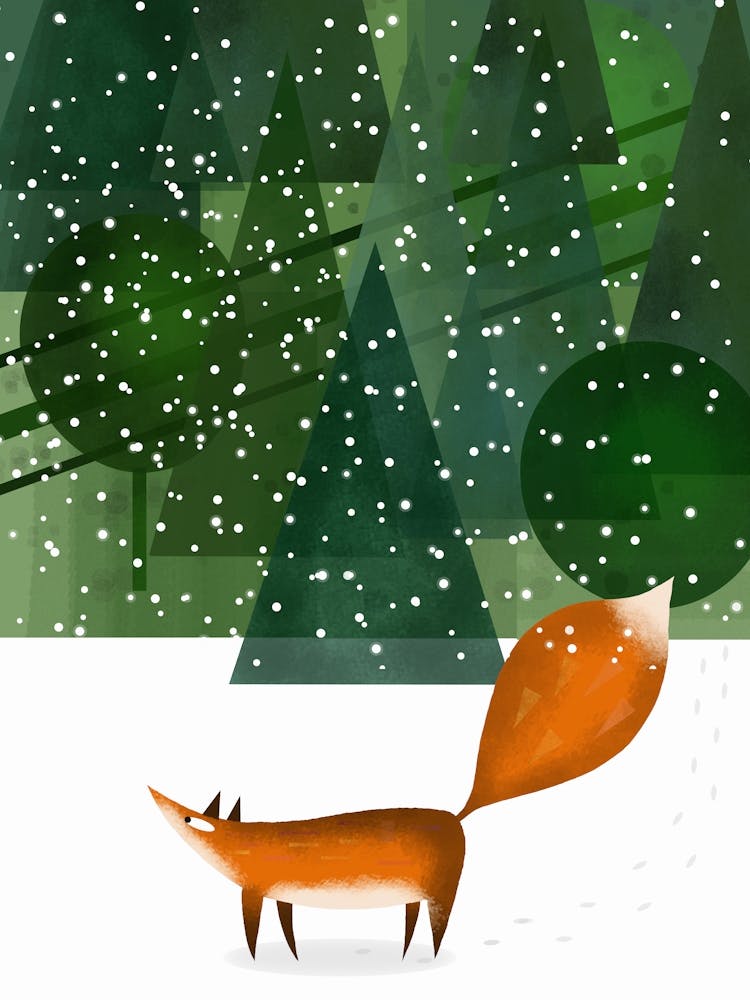 Fox Cub in the Snow