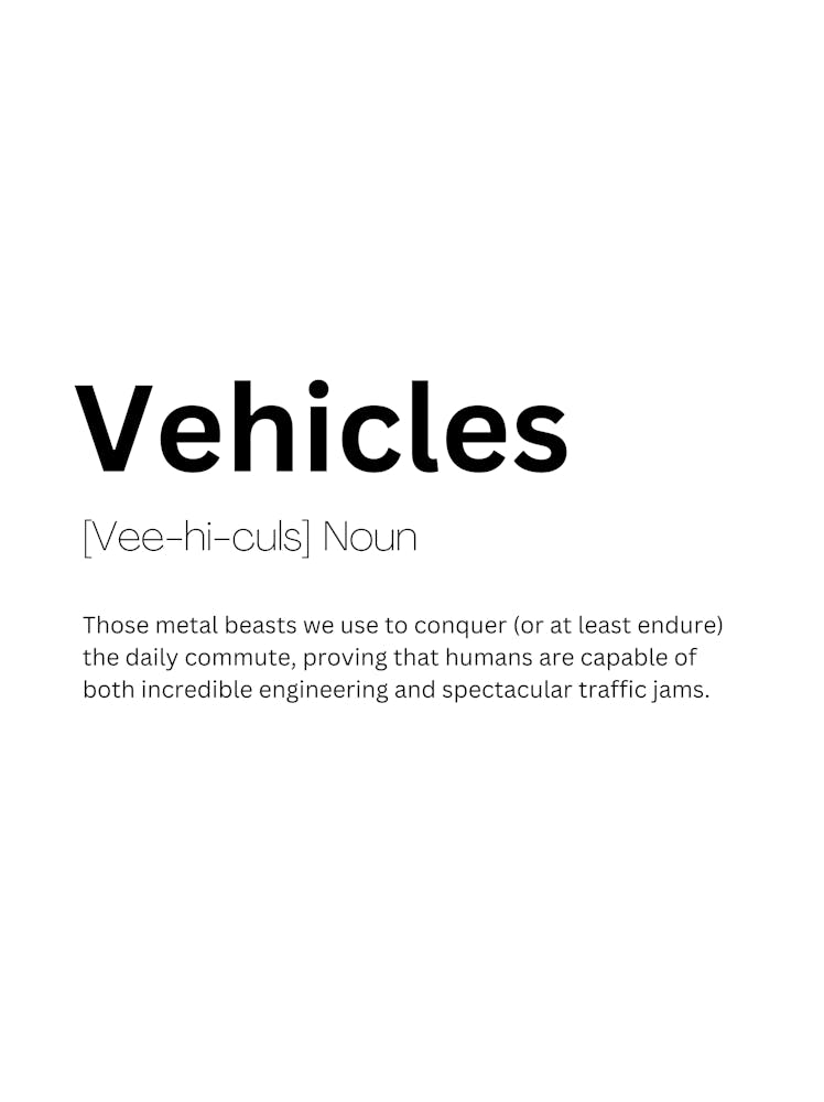 Vehicles Definition Meaning