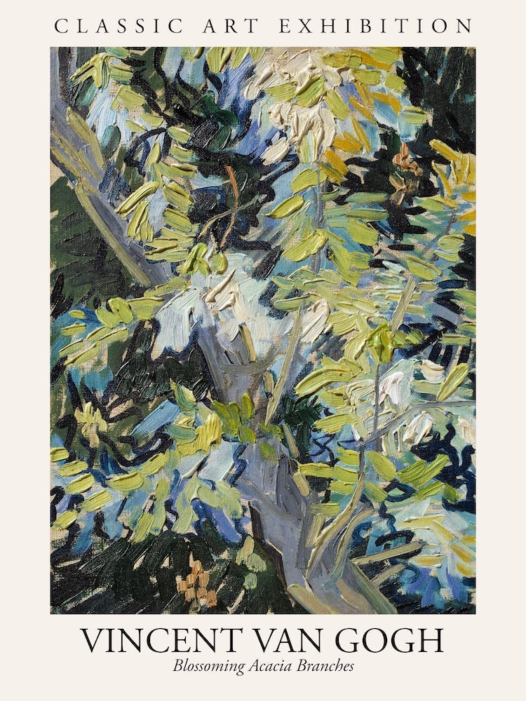 Blossoming Acacia Branches, Van Gogh Poster