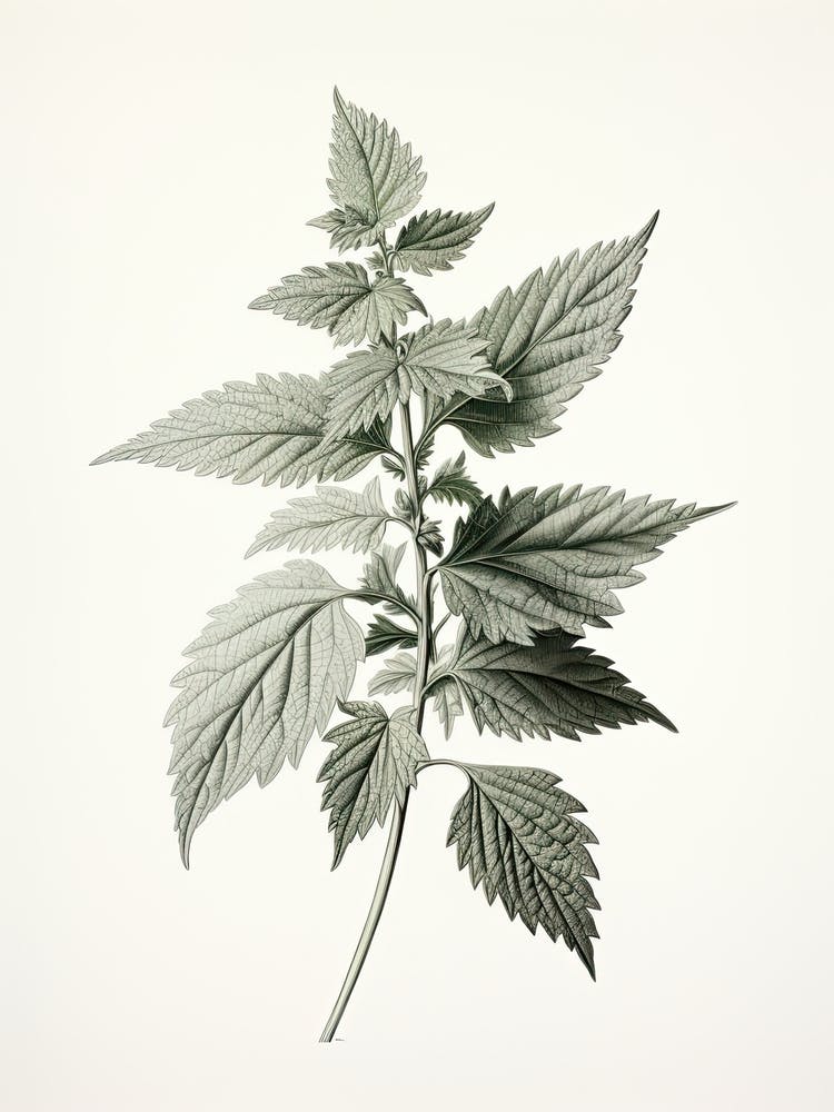Stinging Nettle Vintage Botanical Herbs 0