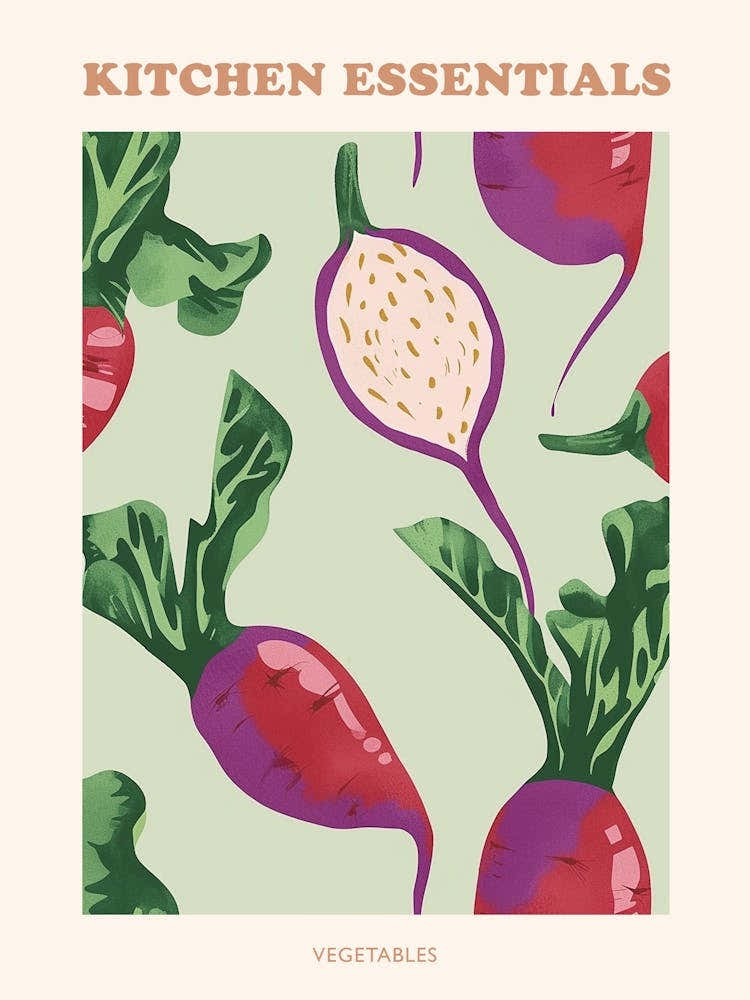 Vegetable Pattern Illustration Poster 2
