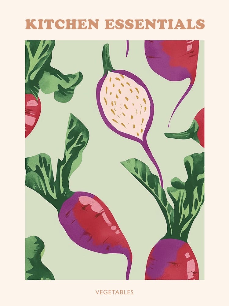 Vegetable Pattern Illustration Poster 2
