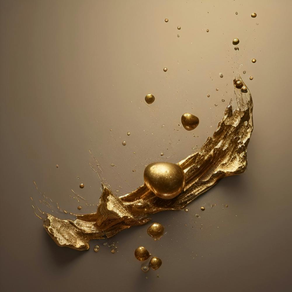 Gold Liquid Splash